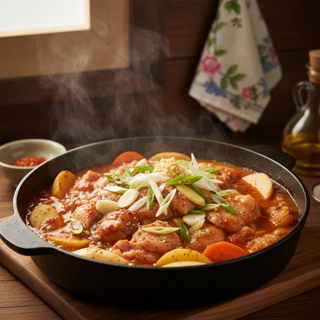 닭볶음탕 처음 볶거나 끓이기 시작한 이미지