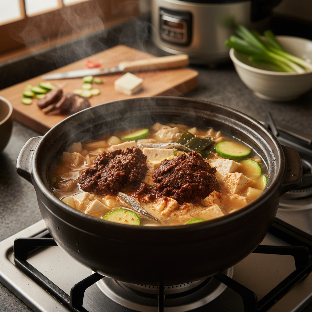 된장찌개 처음 볶거나 끓이기 시작한 이미지