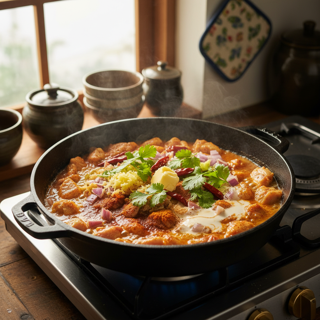 버터치킨 처음 볶거나 끓이기 시작한 이미지