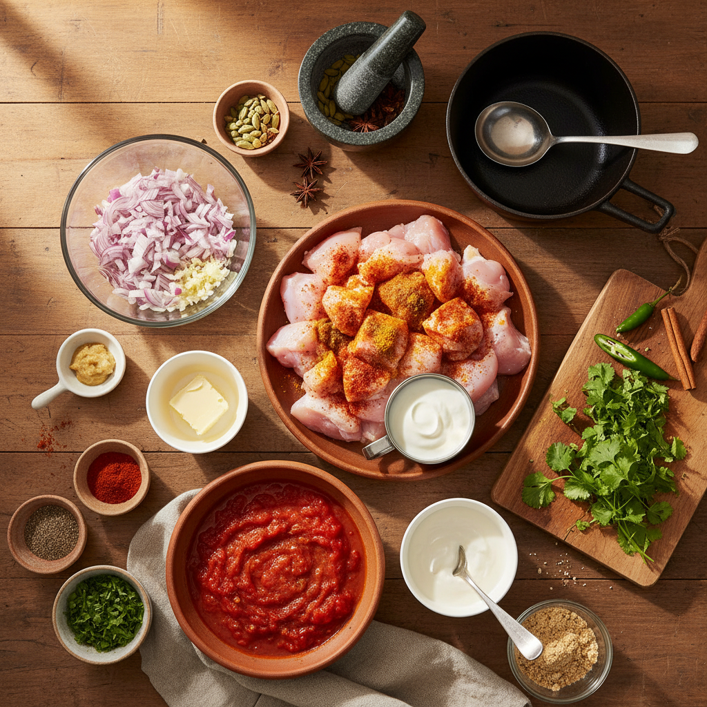 버터치킨 재료를 종이컵과 밥숟가락 기준으로 준비한 이미지